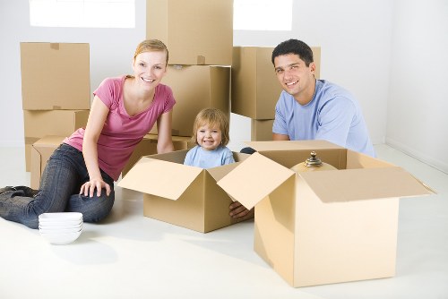 Man and van removals service in Fulham on a busy residential street