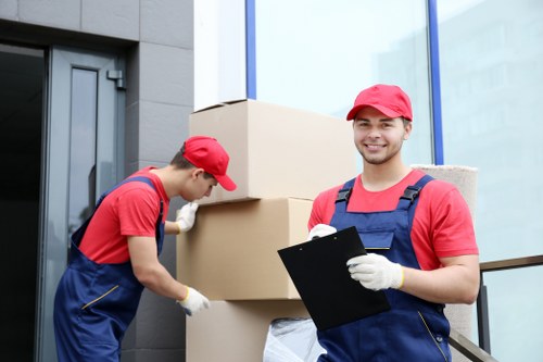 Removal team planning a house move in Fulham near residential streets