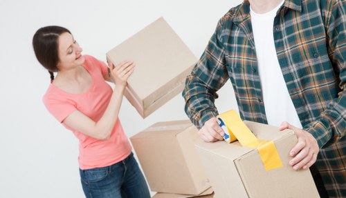 Delivery and unloading process for a local man and van move