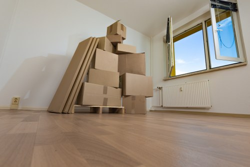 Local removal van arriving for a move in Fulham