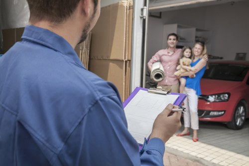 Removals team planning a house move in Fulham
