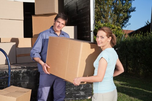 Furniture loading into a moving van in Fulham
